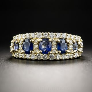 Five-Stone Sapphire and Diamond Ring