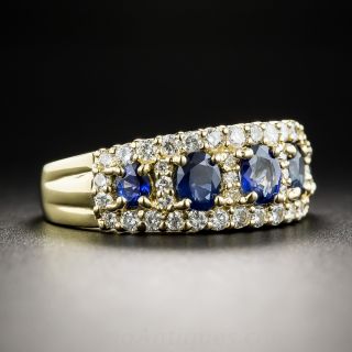 Five-Stone Sapphire and Diamond Ring