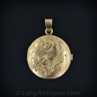 Floral Engraved Locket
