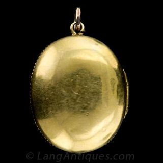 Floral Engraved Victorian Locket