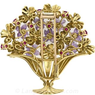 Flower Basket Brooch