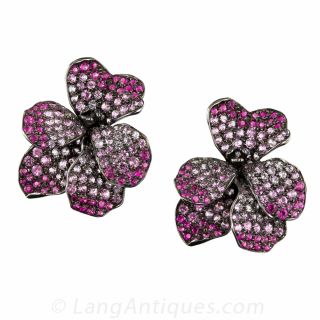 Fred Leighton Pansy Earrings