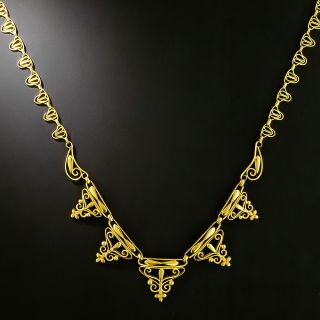 French 18K Art Nouveau Necklace - 3