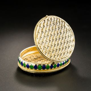 French 18K Gold Enamel Pill Box - 2