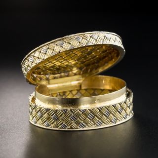 French 18K Two-Tone Gold Pill Box 