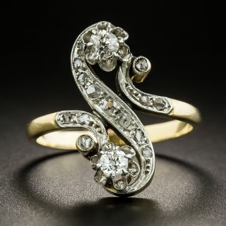 French 19th Century Two-Stone Diamond Ring - 2