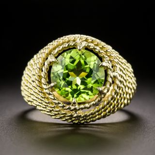 French 3.21 Carat  Peridot Ring - 3