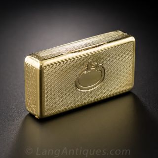 French Antique 18K Gold Pill Box