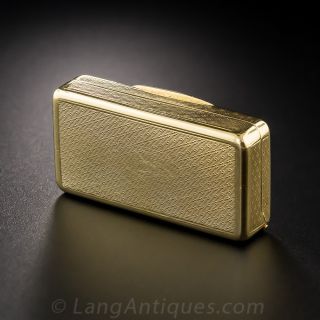 French Antique 18K Gold Pill Box