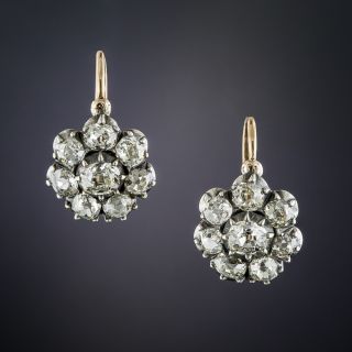 French Antique Cluster Earrings 