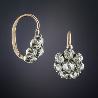 French Antique Cluster Earrings 