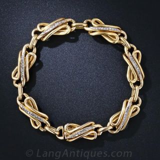 French Antique Diamond Bracelet