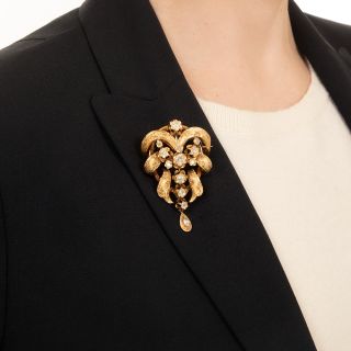 French Antique Diamond Brooch/Necklace