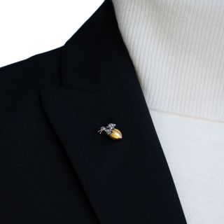 French Antique Diamond Chick And Egg Stickpin