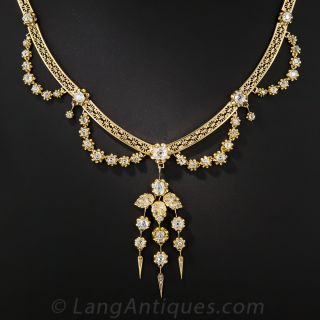 French Antique Diamond Necklace