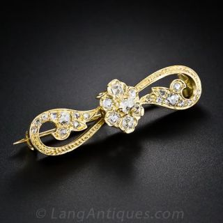 French Antique Diamond Pin