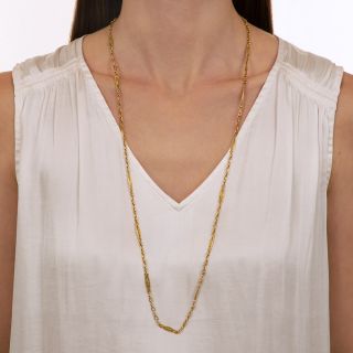 French Antique Long 32 1/2 Inch Chain