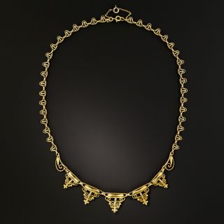 French Antique Swirl Necklace