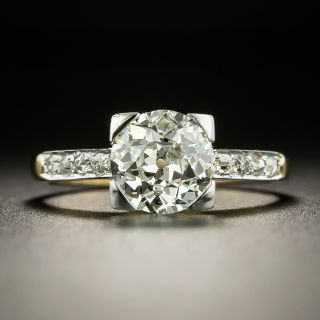 French Art Deco 1.53 Carat Diamond Engagement Ring - GIA M VS2 - 2