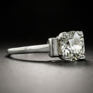 French Art Deco 1.78 Carat Diamond Platinum Solitaire Engagement Ring - GIA N VS2 
