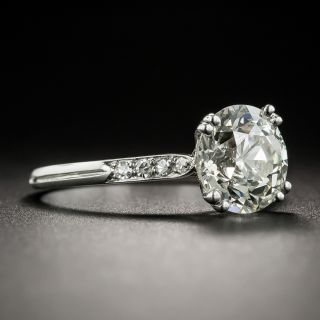 French Art Deco 2.12 Carat Solitaire Engagement Ring - GIA M  VS1