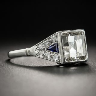 French Art Deco 2.69 Carat Square Emerald-Cut Diamond Ring - GIA