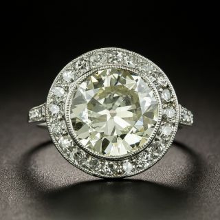 French Art Deco 2.99 Carat Diamond Engagement Ring - GIA - 1