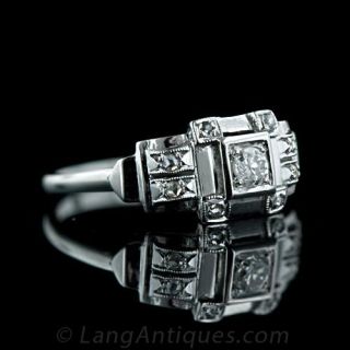 French Art Deco Diamond Ring