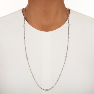 French Art Deco Fancy Diamonds-by-the-Yard Chain