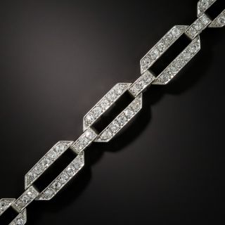 French Art Deco Platinum Diamond Bracelet