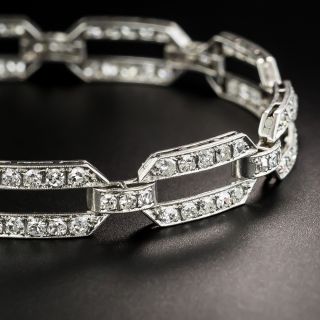 French Art Deco Platinum Diamond Bracelet