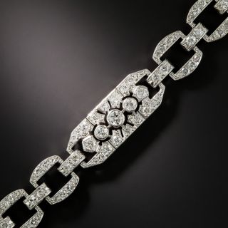 French Art Deco Platinum Diamond Bracelet - 1