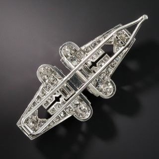 French Art Deco Platinum Diamond Hair Barrette 