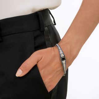 French Art Deco Sapphire and Diamond Bracelet - GIA