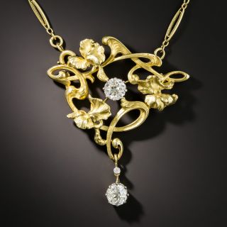 French Art Nouveau Diamond Necklace  - 2