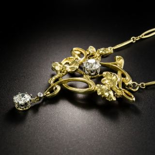 French Art Nouveau Diamond Necklace 