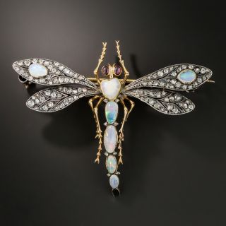 French Art Nouveau Dragonfly Brooch By Antoine Lapparra - 2
