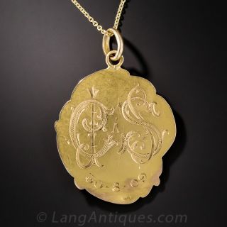 French Art Nouveau Enamel Pendant c.1909