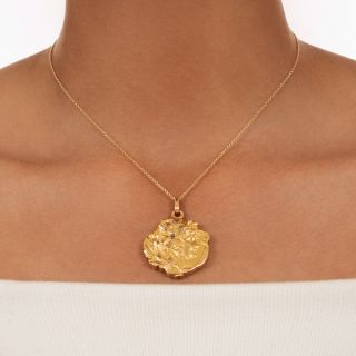 French Art Nouveau Femme Locket by Louis Armand Rault