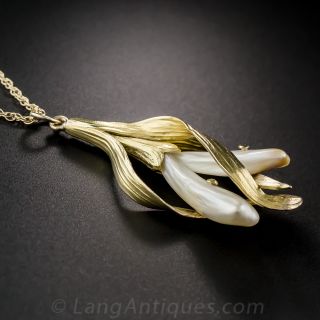 French Art Nouveau Fresh Water Pearl Necklace