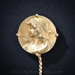 French Art Nouveau Stickpin