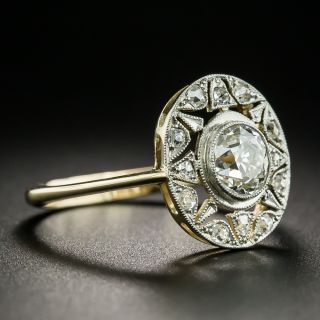 French Belle Epoque .80 Carat Diamond Star Motif Ring