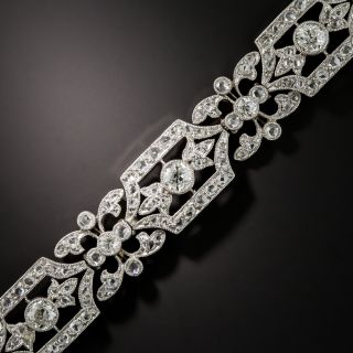French Belle Epoque Platinum Diamond Bracelet - 2