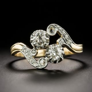 French Belle Epoque Toi et Moi Diamond Ring - 3