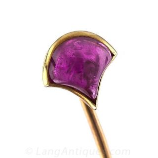 French Cabochon Ruby Stickpin