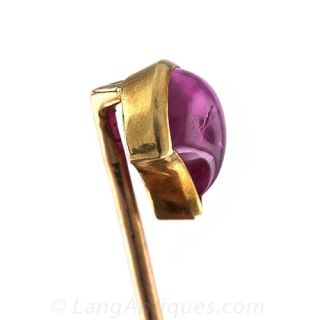 French Cabochon Ruby Stickpin