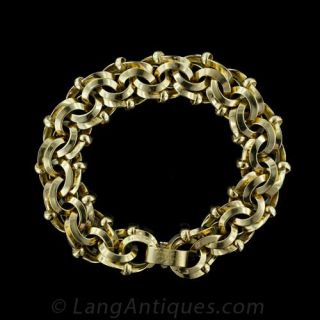 French-Cartier-18-Karat-Gold-Bracelet-Main-View