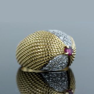 French Cartier Ruby and Diamond Ring