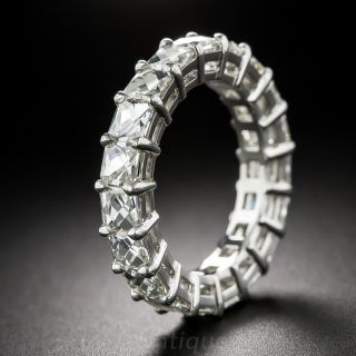 French-Cut Diamond and Platinum Wedding Band