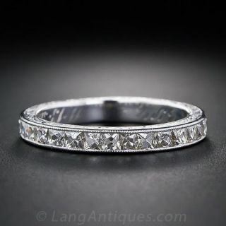 French-Cut Diamond Wedding Band, Circa 1932